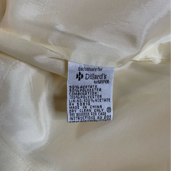 Cream Two piece Exclusively for Dillard’s by Kasper Suit - Picture 5 of 8